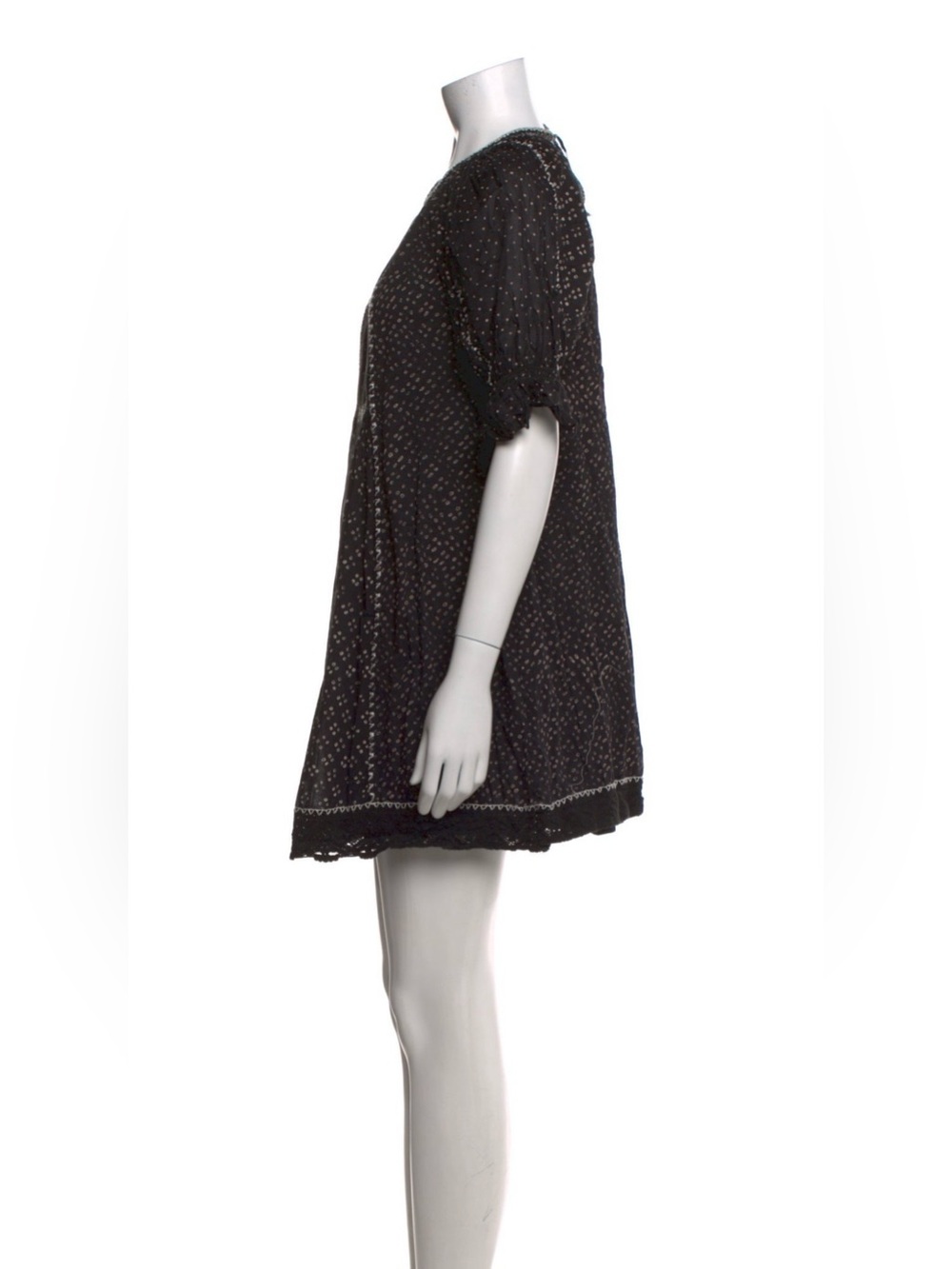 Ulla Johnson Feroz Mini Dress Sz 4 Black Boho Prairie Designer - Picture 4 of 9